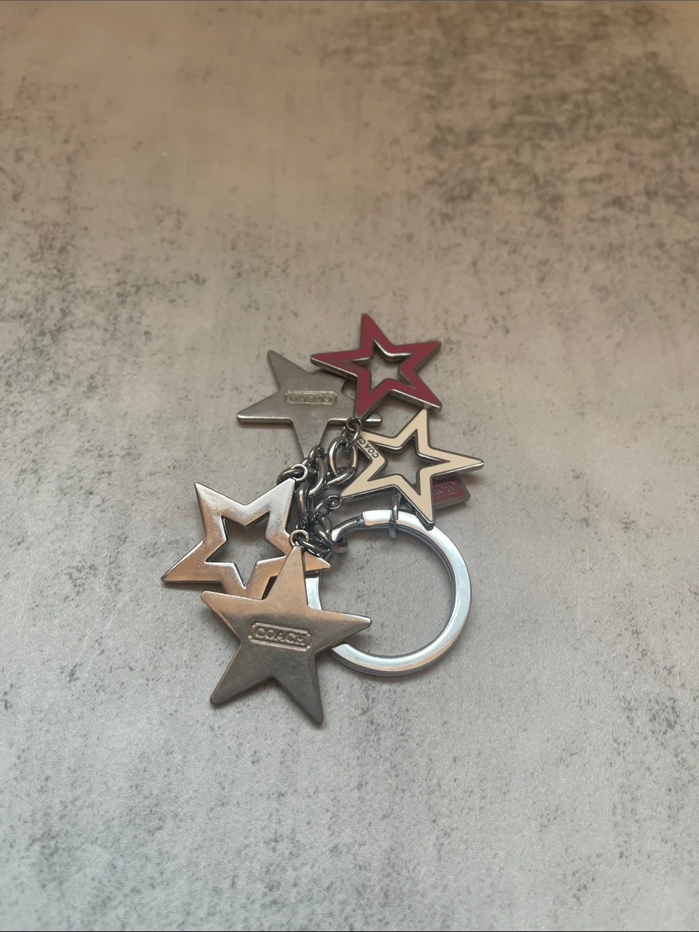 Coach Multicolor Star Charm Key Ring